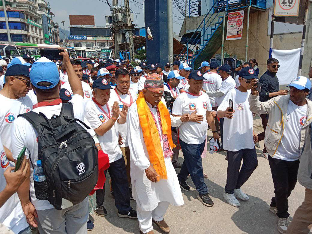 काभ्रे सेवा समाजको आयोजनामा पनौती–नमोबुद्ध शान्ति पदयात्रा, प्रथम राष्ट्रपतिद्वारा उद्घाटन (फाेटाेफिचर)