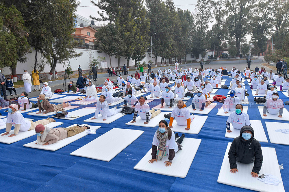 अन्तर्राष्ट्रिय योग दिवस नेपालमा पनि आज विभिन्न कार्यक्रम आयोजना गरी मनाइँदै