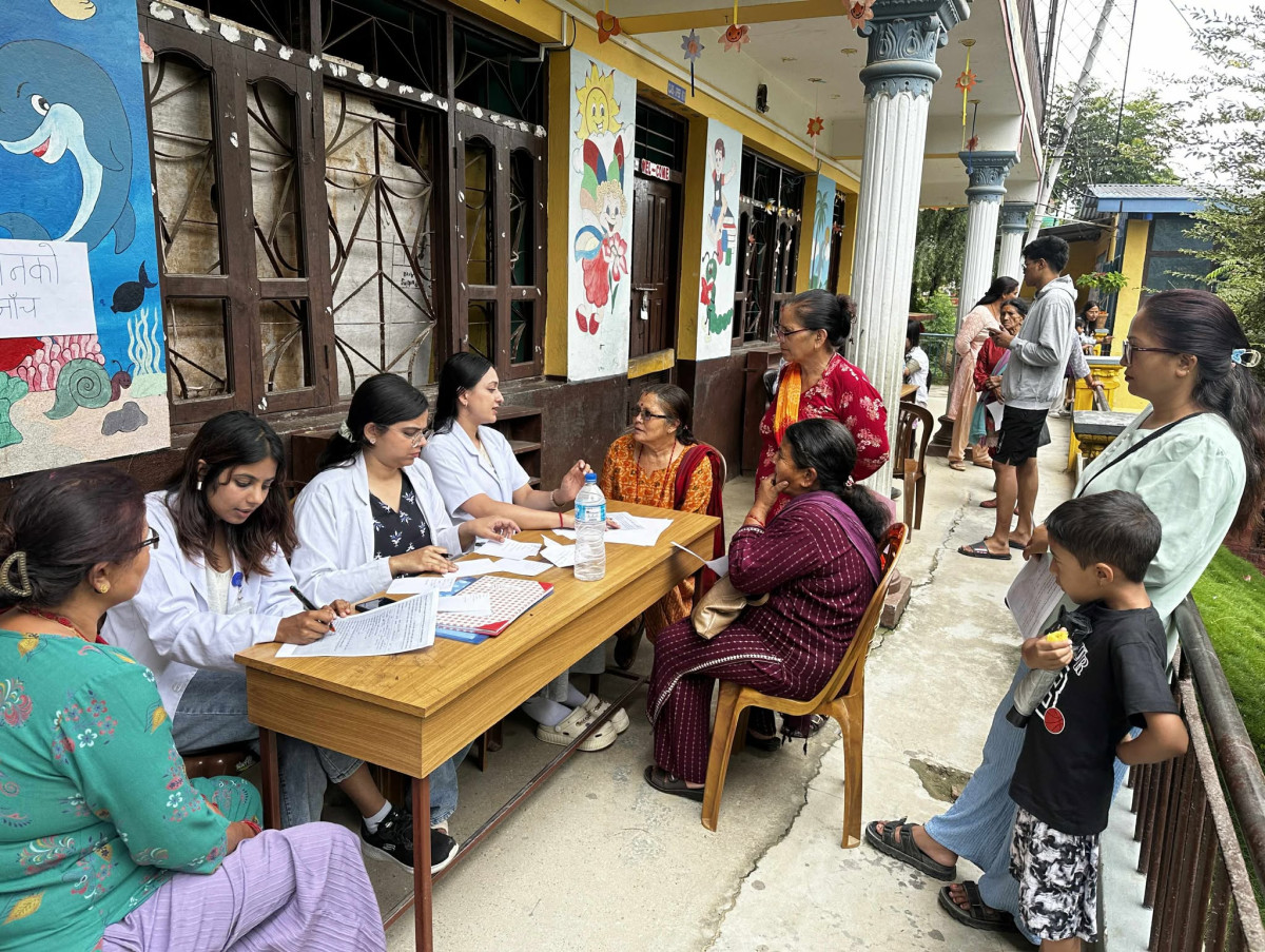 पनाैतीमा पाठेघर तथा स्तन क्यान्सर जाँचसम्बन्धी स्वास्थ्य शिविर, ९१ जनाकाे परीक्षण