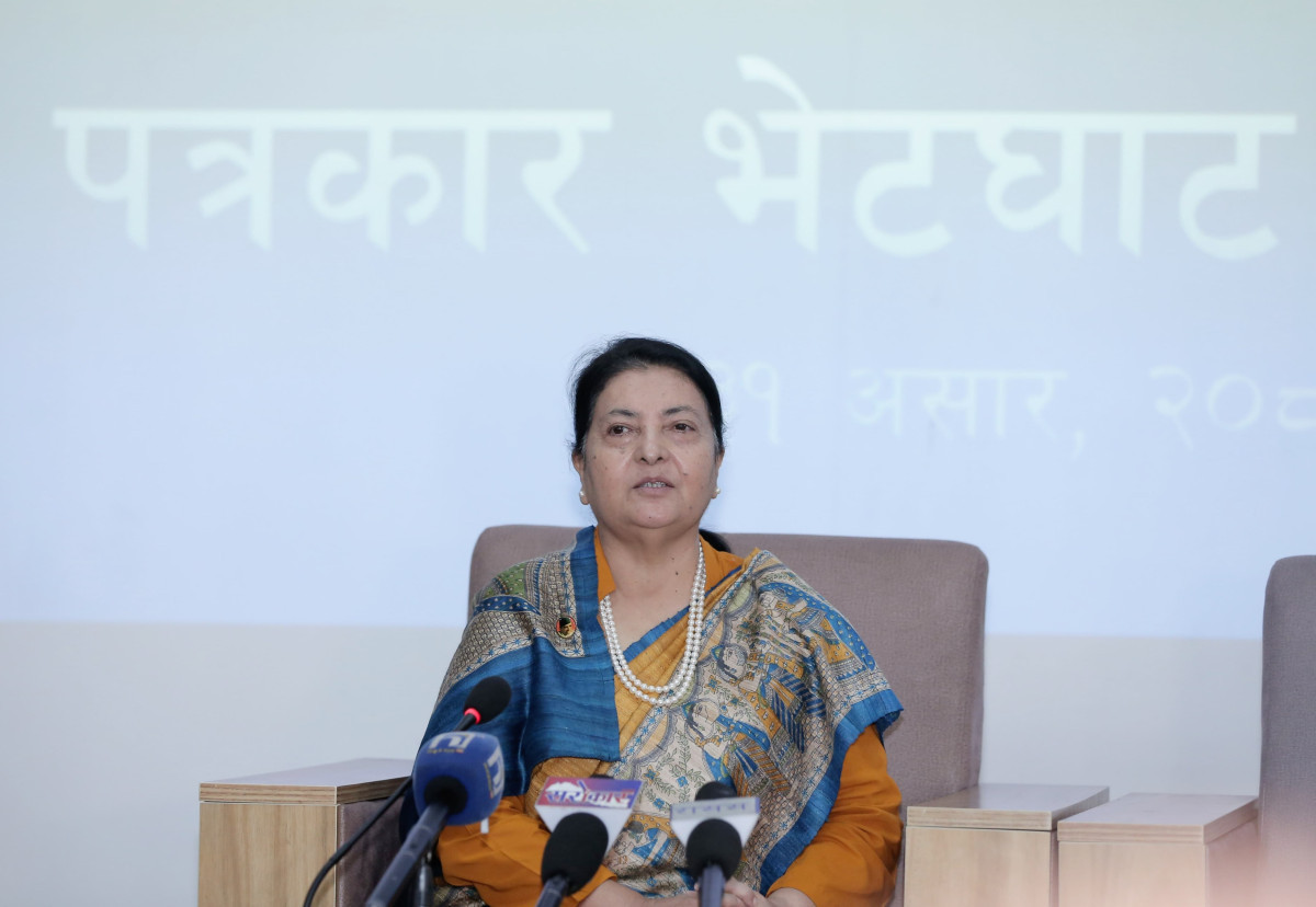 संसद् विघटन गर्दा मलाई कुनै दबाब थिएन, सरकारको निर्णय कार्यान्वयन गरेकी हुँः पूर्वराष्ट्रपति भण्डारी