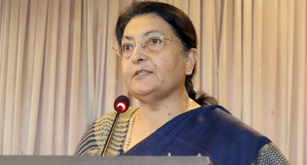 संवैधानिक प्रबन्ध अनुसार निकासको पहल गर्नुपर्छः पूर्वराष्ट्रपति भण्डारी