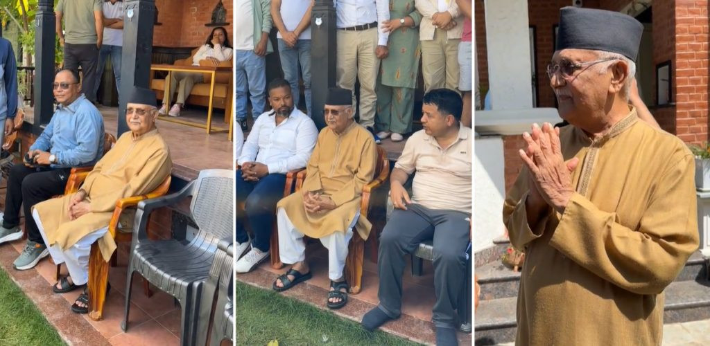 नेता-कार्यकर्तासहित गुन्डुमा एमालेका अध्यक्ष ओली सार्वजनिक