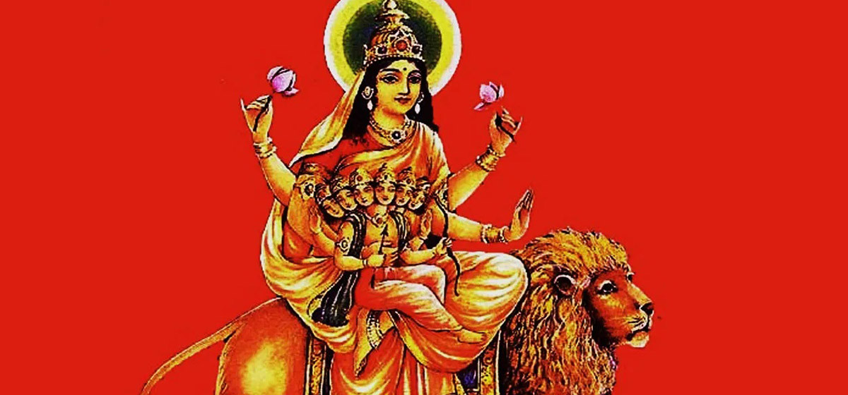 दशैँको पाँचौः दिन स्कन्दमाता भगवतीको पूजा गरिँदै