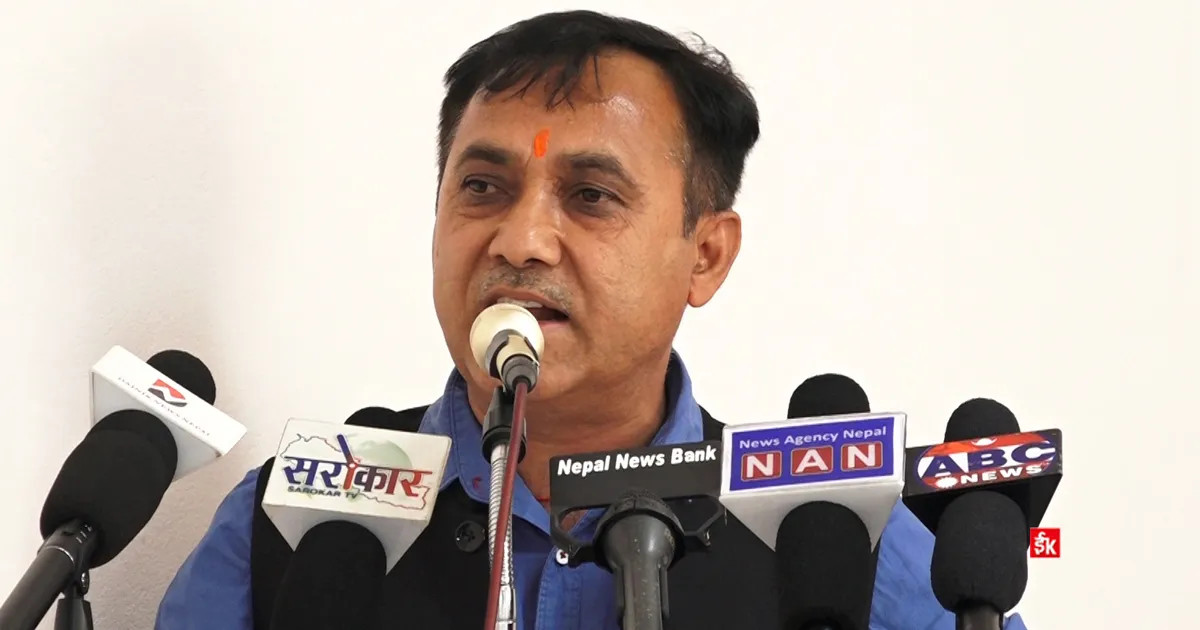 प्रतिनिधिसभा निर्वाचनमा उम्मेदवार नबन्ने घोषणा महामन्त्री शर्माको