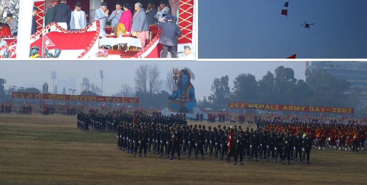 टुँडिखेलमा नेपाली सेनाको २६३ औँ वार्षिकोत्सव भव्य रूपमा सम्पन्न