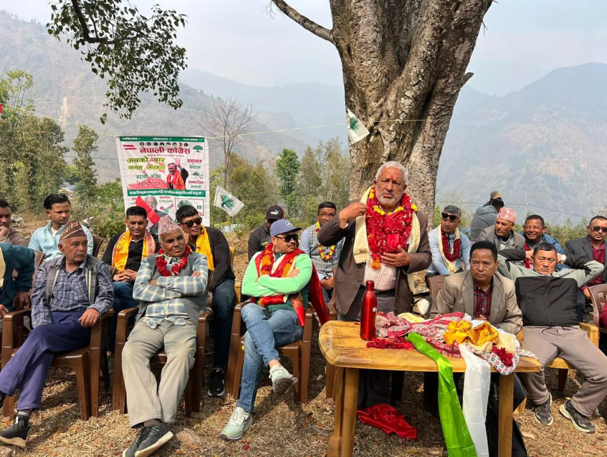 पूर्व एमाले सदस्य सुजन पौडेल कांग्रेस उम्मेदवारको पक्षमा