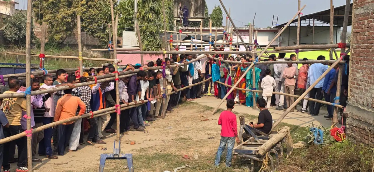 स्याङ्जा–१० मा स्थगित मतदान फेरि सुरु