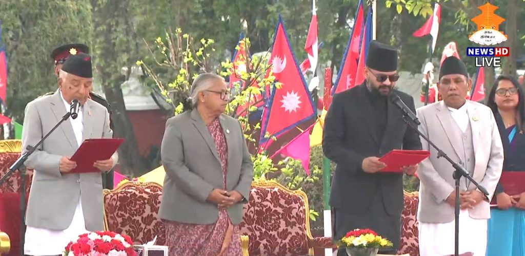 बालेन प्रधानमन्त्री बने, राष्ट्रपतिबाट शपथ; १५ सदस्यीय मन्त्रिपरिषद् घोषणा