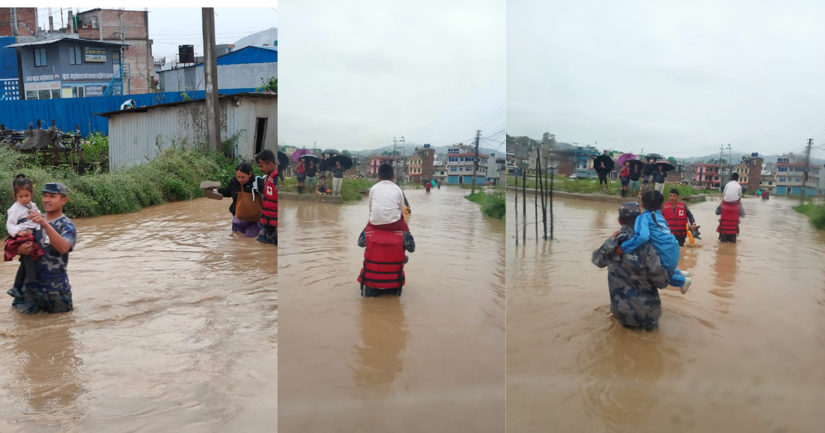 काभ्रेमा खोलाले बगाएर एक जनाको मृत्यु, बाढीमा फसेका ३५ विद्यार्थीको उद्धार
