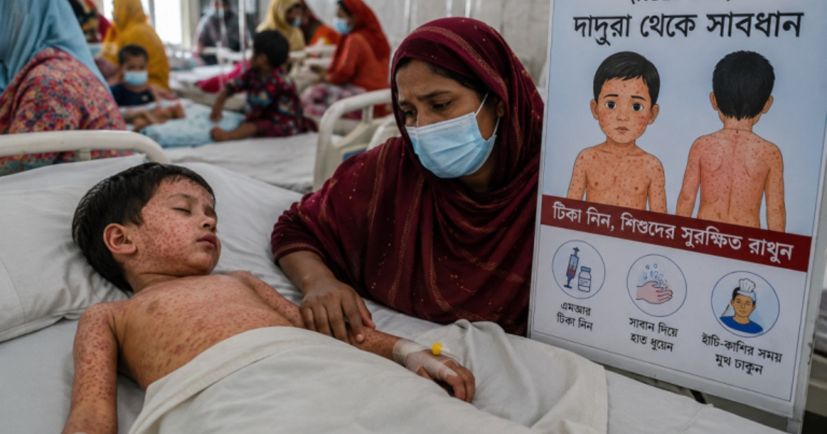बंगलादेशमा दादुरा महामारी: मृत्यु हुने बालबालिकाकाे संख्या ५१२ पुग्याे
