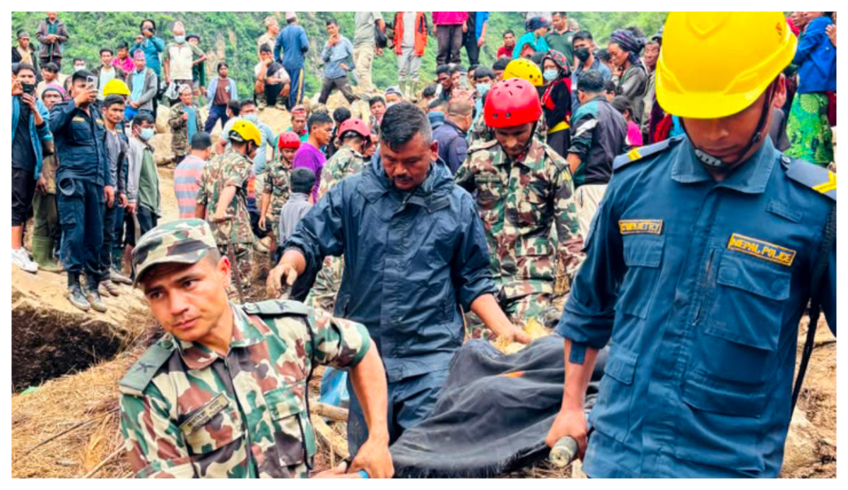 रोल्पा पहिरो अपडेटः चार जनाको सनाखत, नौ जना बेपत्ता